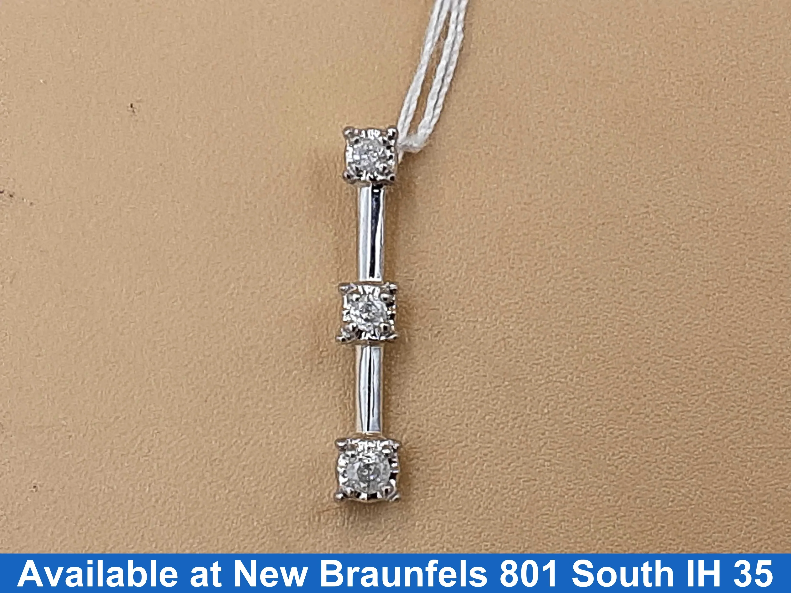 Diamond Pendant - White Gold 10k (.417) 1.1 grams